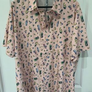 Project Raw Tropical Print Men's polo Shirt A1